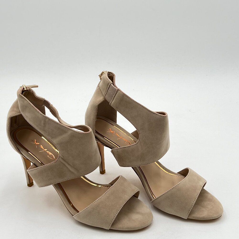 XYD Women Classy Open Toe Sandals Mid Heels Ankle Wrap Strappy Cutout Comfy Dres